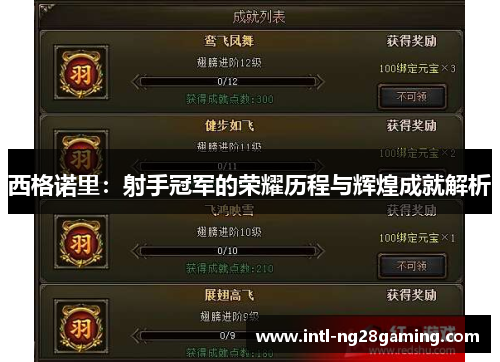 西格诺里：射手冠军的荣耀历程与辉煌成就解析